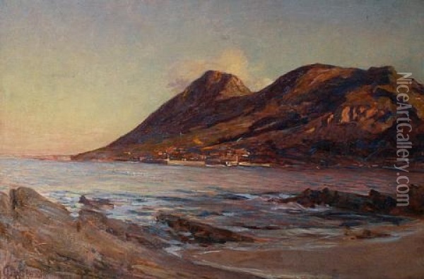 Table Mountain Oil Painting - George Crosland Robinson