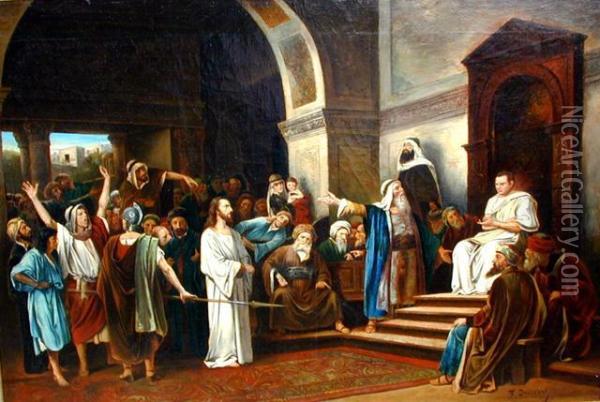 -biblische Szene Oil Painting - Francois I Dumont