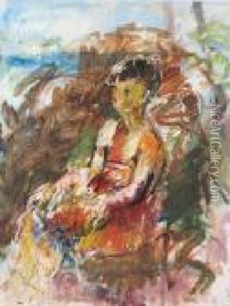 Jacqueline En Provence Oil Painting - Charles Georges Dufresne