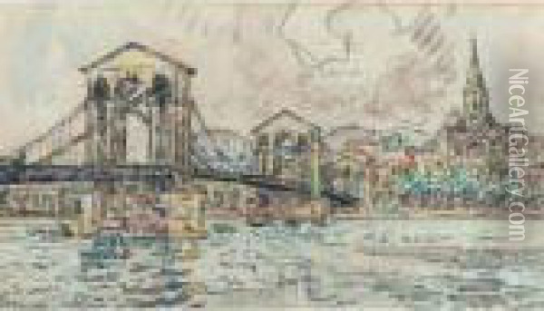Le Pont De Bourg-saint Andeol Oil Painting - Paul Signac