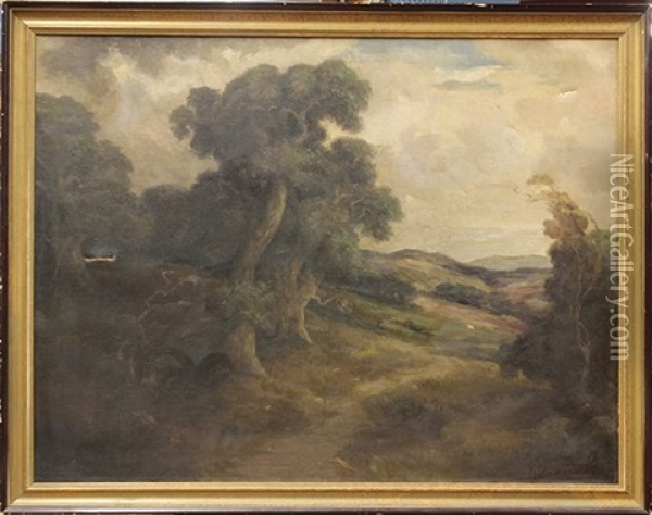 California Landscape Oil Painting - Herman (Henry) Gustavson