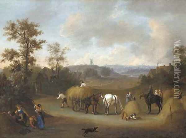 Haymaking Oil Painting - James Ross
