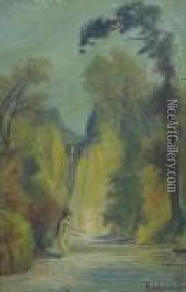 Jeweled Cascade Oil Painting - Louis Michel Eilshemius