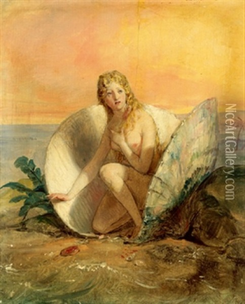 Geburt Der Venus Oil Painting - Friedrich von Amerling