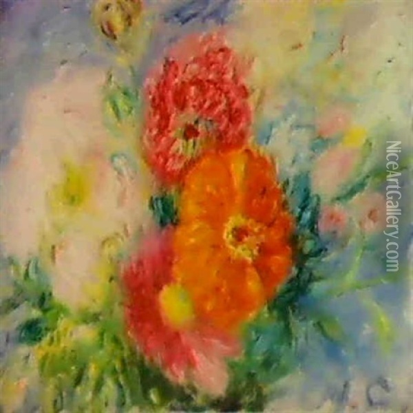 Study Of Flowers Oil Painting - William Glackens