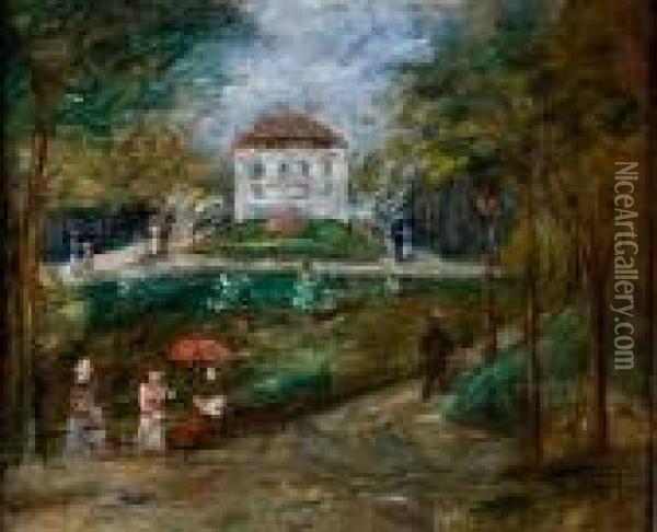 Park Montsouris W Paryzu Oil Painting - Leon Weissberg