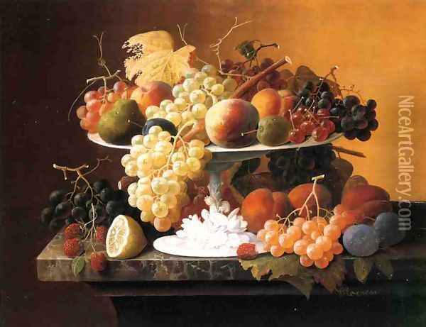 Still Life with Fruit VI Oil Painting - Severin Roesen