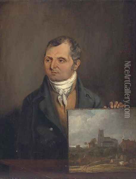 Portrait of a gentleman Oil Painting - William Novice