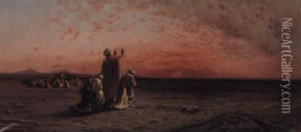 The Evening Prayer Oil Painting - Francesco Peluso
