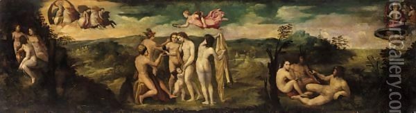 The Judgement Of Paris Oil Painting - Raphael (Raffaello Sanzio of Urbino)