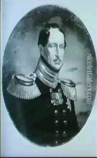 Bildnis Konig Friedrich Wilhelm Iii Von Preussen Oil Painting - Clara Wilhelmine Oenicke
