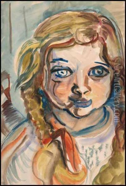 Portrait Of The Artist's Daughter Oil Painting - Pegi Nicol Macleod