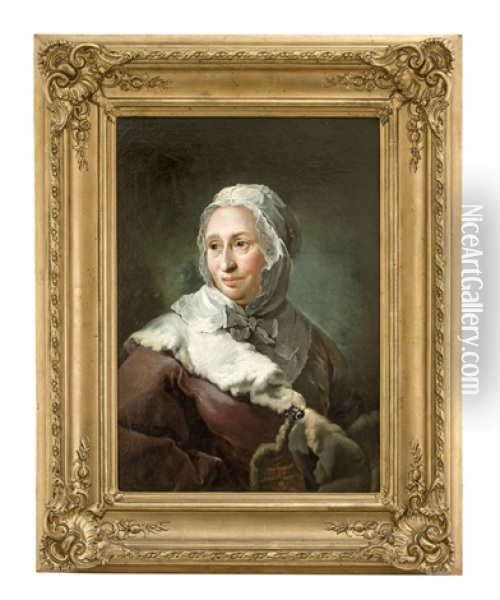 Bildnis Elisabeth Maria D`abbestee Oil Painting - Carl Gustav Pilo