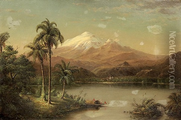 Mount Cayambe, Ecuador Oil Painting - Louis Remy Mignot