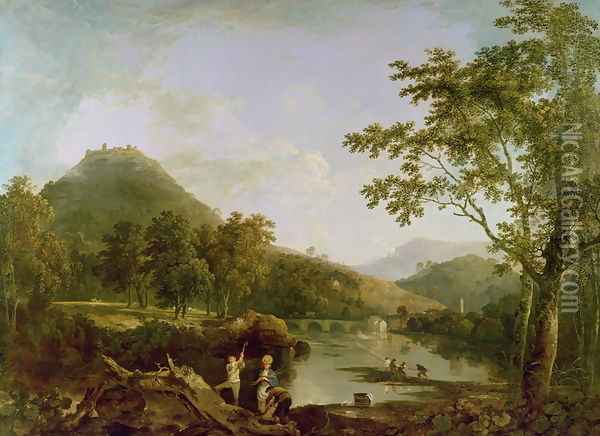 Dinas Bran from Llangollen, 1770-71 Oil Painting - Richard Wilson