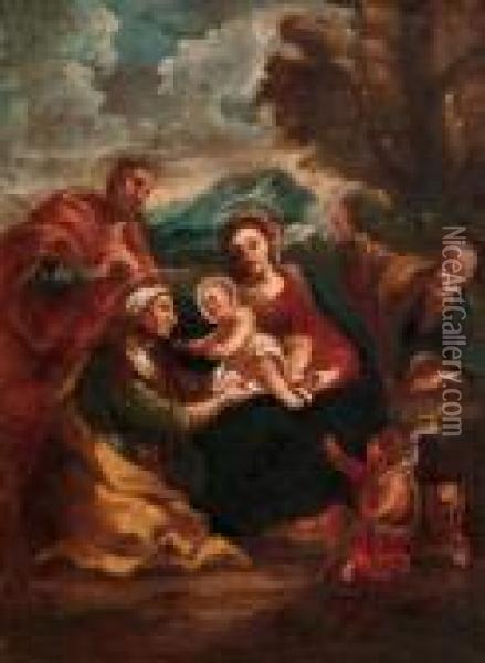 Mary Holding Jesus Oil Painting - Sebastiano Conca