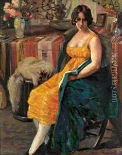 Portrait Of A Woman Oil Painting - Alexander Altmann