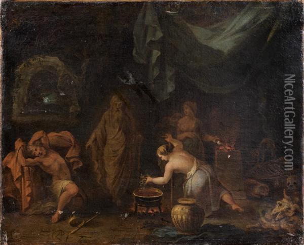 Scene De Sorcellerie Oil Painting - Michel I Corneille