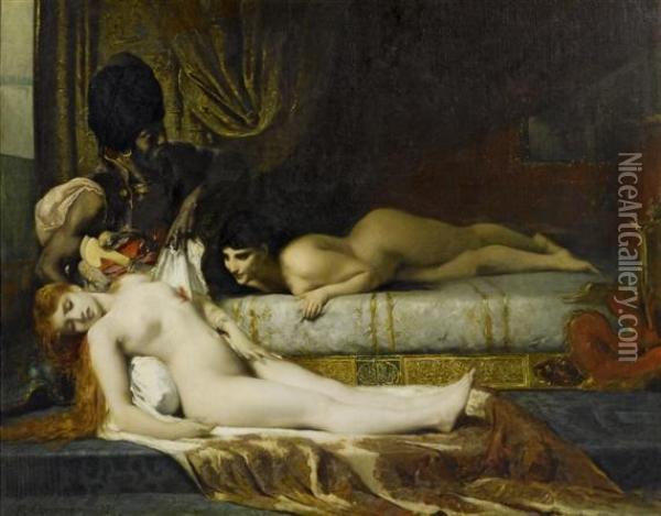 Jealousy Oil Painting - Fernand-Anne Piestre Cormon