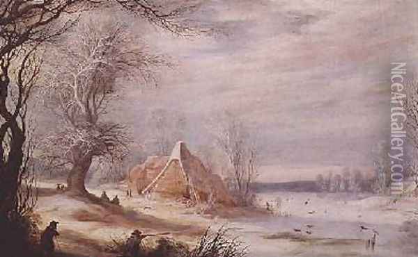 Winter Landscape 6 Oil Painting - Gijsbrecht Leytens
