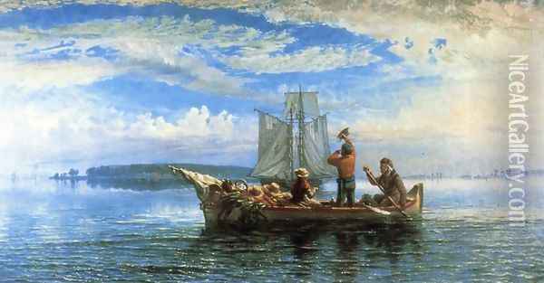 Comment ca va: View of Belle Isle Oil Painting - Robert B. Hopkin