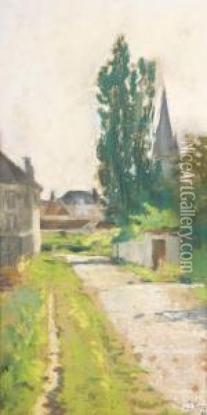 Rue De Village Oil Painting - Louis Roy