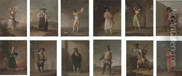 Twelve Oils Of Spanish Characters Oil Painting - Juan Galvez