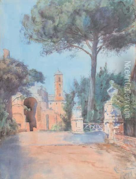 Scorcio Di Roma Oil Painting - Onorato Carlandi