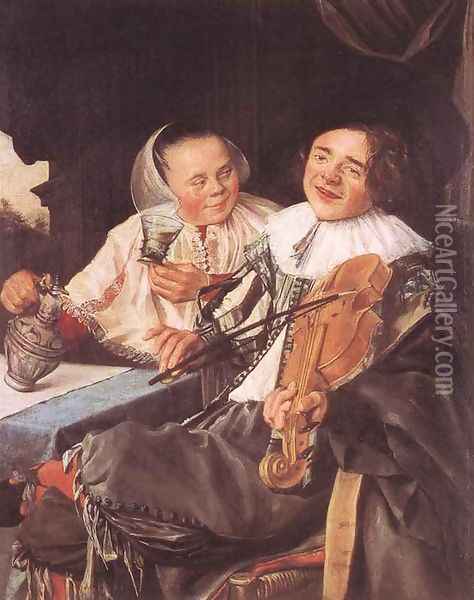 Carousing Couple 1630 Oil Painting - Judith Leyster