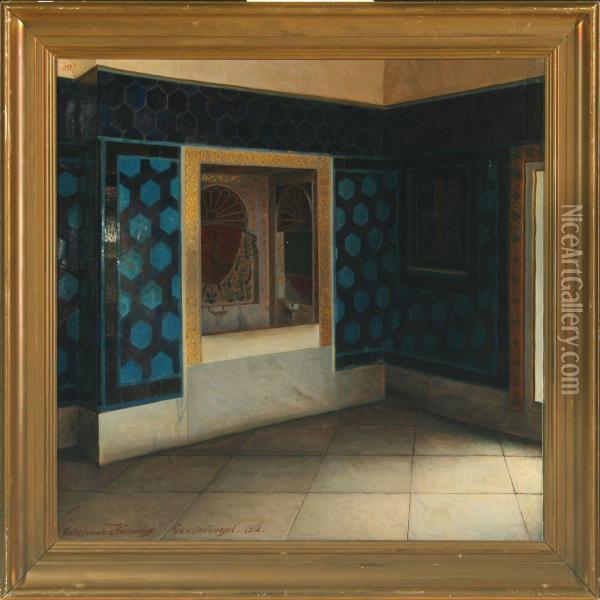Interior From Constantinople Oil Painting - Valdemar Kornerup
