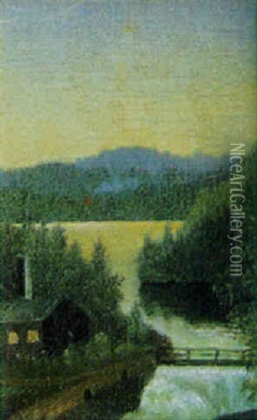 Hus Vid Fors Oil Painting - Henrik Ibsen