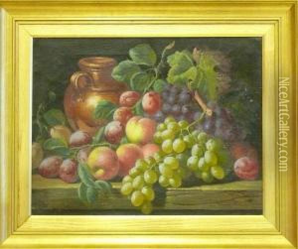 Fruktstilleben. Oil Painting - Charles Thurston Thompson
