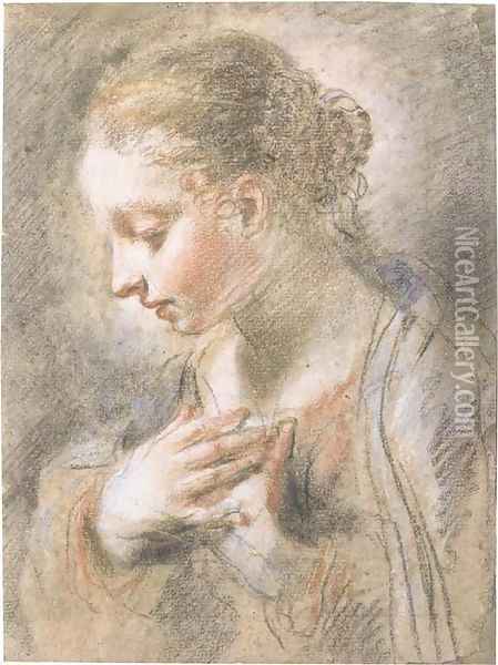The Virgin of the Annunciation Oil Painting - Roman School
