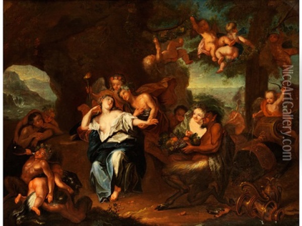 Dionysos Wirbt Um Ariadne Oil Painting - Antoine Coypel