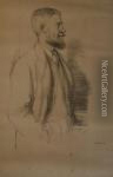 Bernard Shaw Oil Painting - William Rothenstein