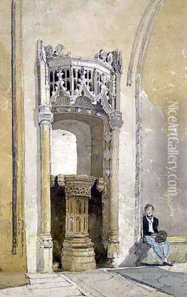The East End of the Beauchamp Chapel in Norwich Cathedral Oil Painting - John Sell Cotman
