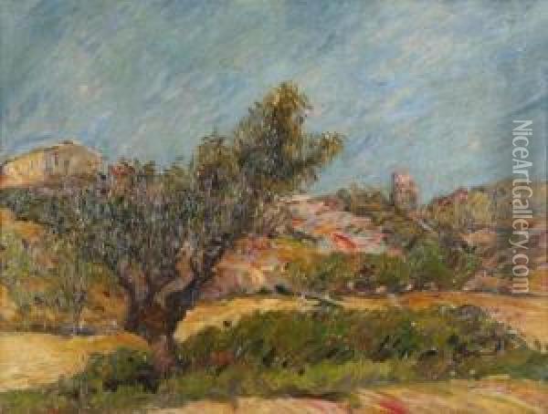 Paysage A L'olivier Oil Painting - Joseph Ravaisou