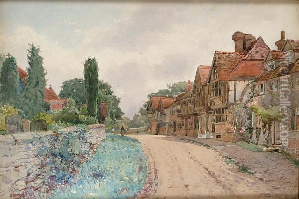 Chiddingstone, Kent Oil Painting - John Arthur Fraser
