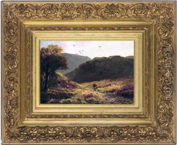 Ashford Dale, Derbyshire Oil Painting - George Turner