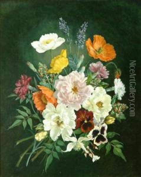 Floral Still Life Oil Painting - Joseph Stocker