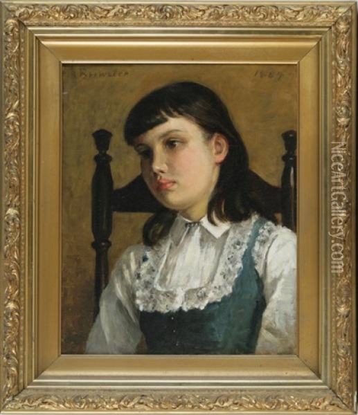 Portrait Of Candace Catherine Stimson Oil Painting - Lydia Amanda Brewster Sewell