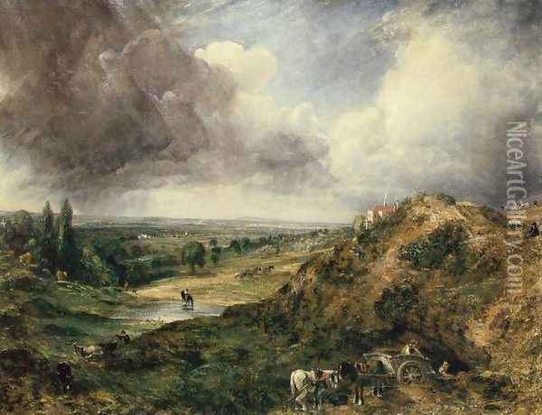 Branch Hill Pond, Hampstead Heath Oil Painting - John Constable