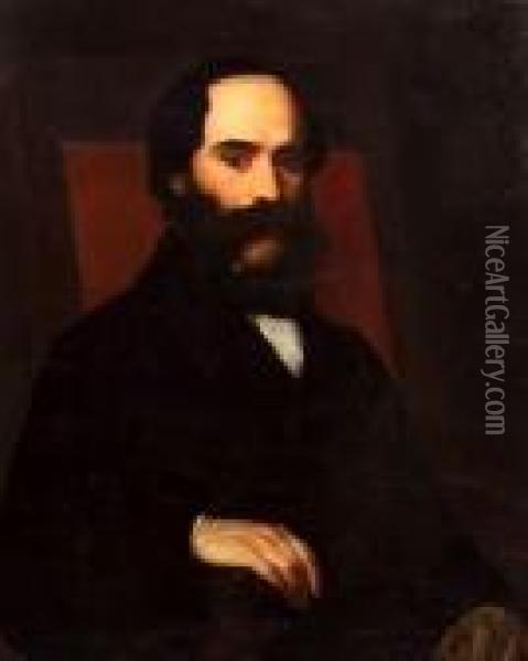 Portrait Of A Gentleman Oil Painting - Antonio Zona