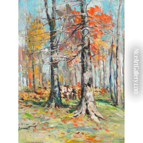 Autumn Oil Painting - Farquhar McGillivray Strachen Knowles
