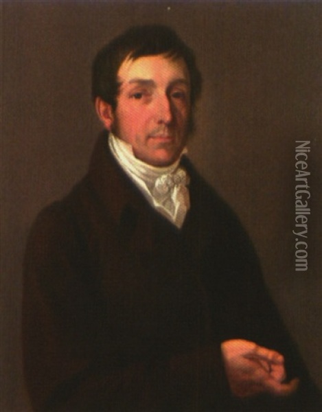 Portrait Des Generalkonsuls Und Bankiers Konrad August Thieme Oil Painting - Gustav Adolph Henning