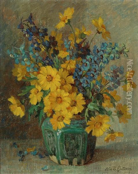 A Summer Bouquet Oil Painting - Alice Brown Chittenden