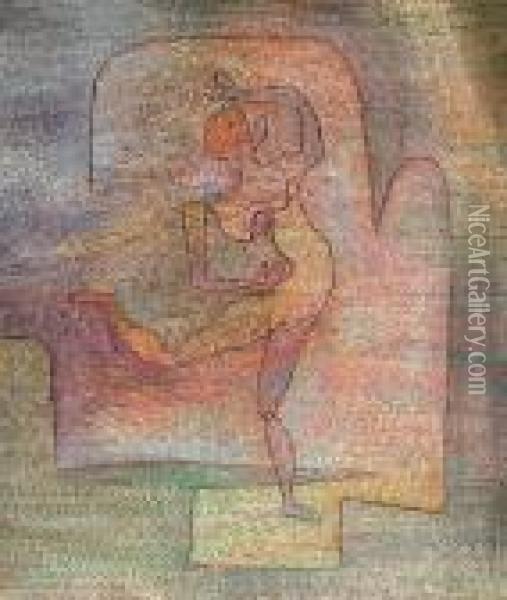 Tanzerin Oil Painting - Paul Klee