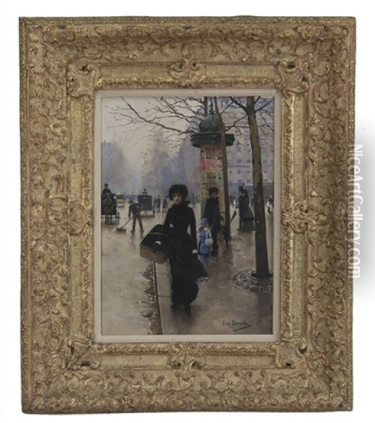 Une Parisienne Oil Painting - Jean Beraud