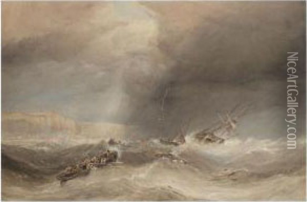 Abandon Ship Oil Painting - Edward Tucker