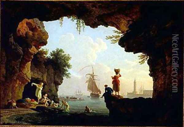 The Bathers Oil Painting - Claude-joseph Vernet